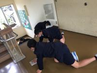 避難訓練後掃除① 避難訓練後掃除①